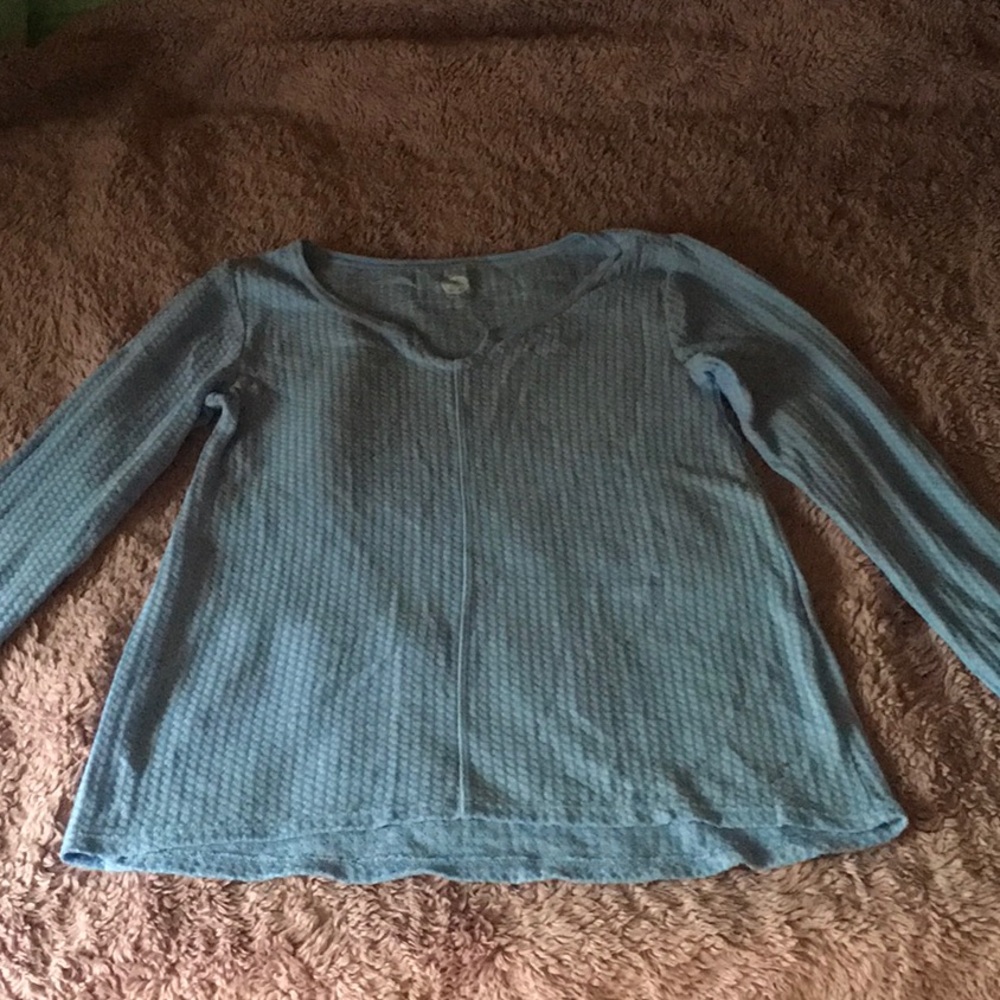 Juniors Light Blue Long Sleeve Shirt